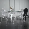 Table en plastique moderne et chaises de salle à manger Chaises de mariage